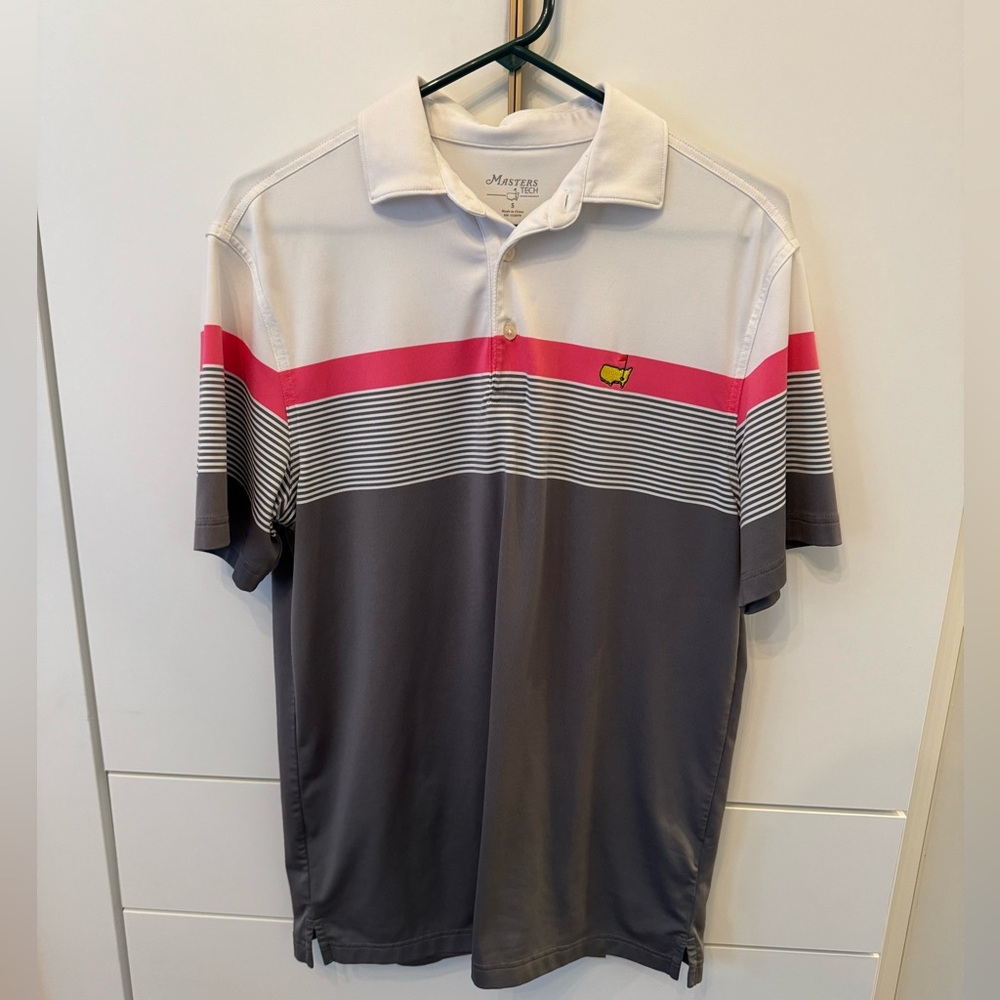 Masters Gray and Pink Men's Polo Shirt